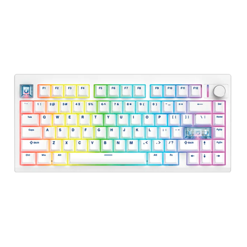 TECLADO MECÁNICO INALÁMBRICO FANTECH MAXFIT8 MK921 WHITE (WHITE SWITCH) 75% TRI-MODE RGB