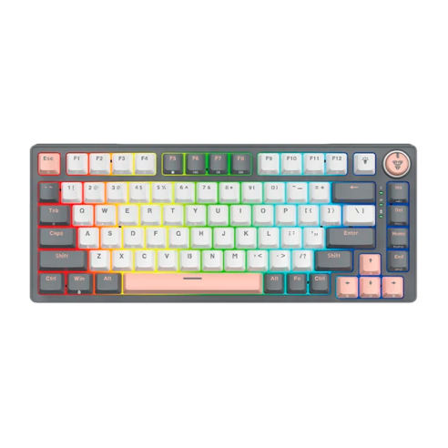 TECLADO MECÁNICO INALÁMBRICO FANTECH ATOM PRO83 MK913 SATURN - GREY (BLUE SWITCH) 75% TRI-MODE RGB