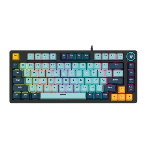 TECLADO MECÁNICO FANTECH ATOM81 MK875V2 MIZU - SKY BLUE (TARO SWITCH) 75% TECLAS HOT-SWAP RGB