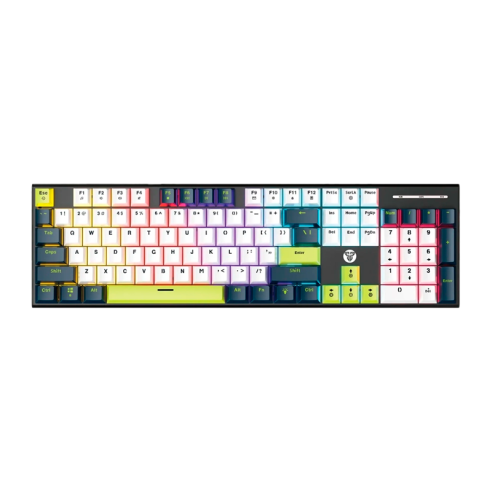 TECLADO MECÁNICO FANTECH ATOM104S MK878S MORI - WHITE (TARO SWITCH) 100% HOT-SWAP RGB USB-C
