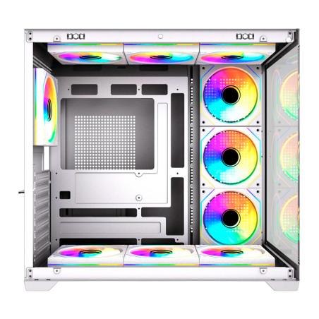 Gabinete Fantech Lumina X Cg85x White Atx Panorámico 6 Fans Argb