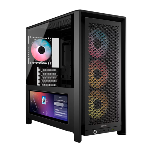GABINETE CORSAIR FRAME 4000D LCD RS PERFORMANCE MID-TOWER NEGRO FAN X4