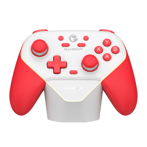JOYSTICK INALÁMBRICO GAMESIR SUPER NOVA RED WHITE HALL EFFECT 1000HZ + DOCK