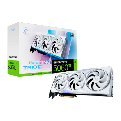 PLACA DE VIDEO GEFORCE RTX 5060 TI 8GB MSI GAMING TRIO OC WHITE