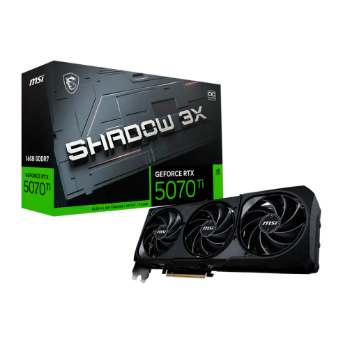 PLACA DE VIDEO GEFORCE RTX 5070 TI 16GB MSI SHADOW 3X OC