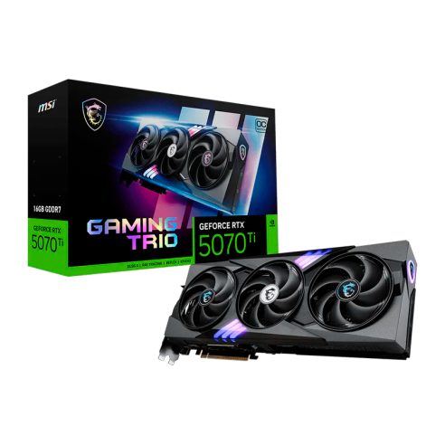PLACA DE VIDEO GEFORCE RTX 5070 TI 16GB MSI GAMING TRIO