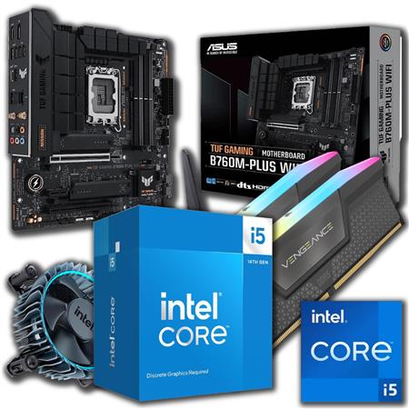 COMBO ACTUALIZACION Intel i5 14400F + 32GB Corsair Vengeance RGB  + TUF B760M-PLUS WIFI