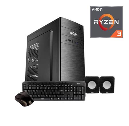 PC Oficina AMD Ryzen 3 4350G A520 DDR4 4GB SSD 240GB Gab Kit + Wifi