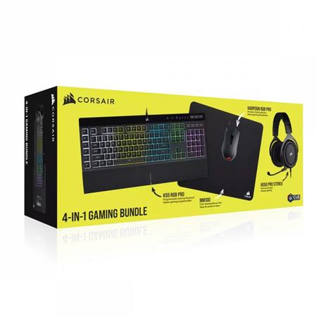 Teclado+Mouse+Auricular+Pad K55 PRO RGB + HARPOON RGB + H